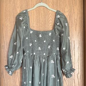 Pinkblush Sage Floral Long Sleeve Dress